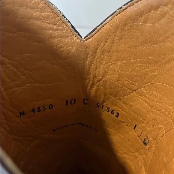 Lucchese Snowflake Brown and Gold Cowboy Boots with Intricate Detailing Size 10 - Picture 4 of 16